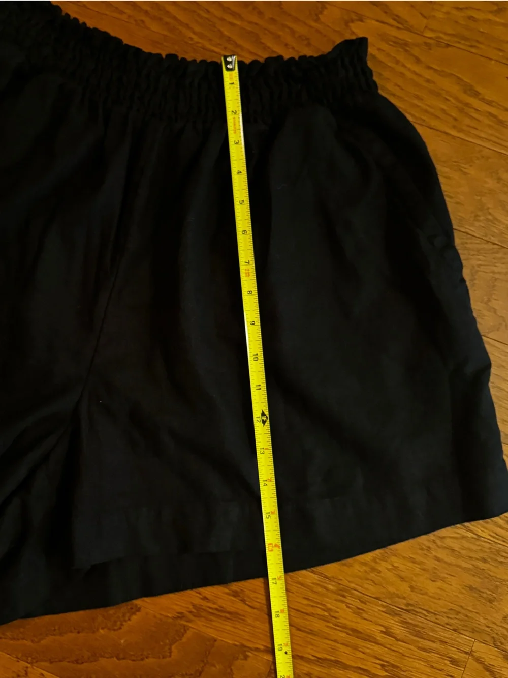 Ava & Viv Women’s Plus Black Linen Blend Elastic Waist Bermuda Shorts Size 1X